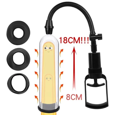 Man Vacuum Pump Penis Enlargement Device air Suction Penis Extender Enhancer Enlargement Pump for Men Sex Toy