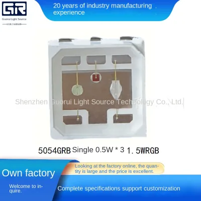 Highlight 5054/5050 RGB Dazzling Full-Color SMD LED Beads 05W 15W 120lm/W CRI 90