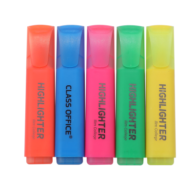 School Popular Use  5 Colors Custom Highlighter