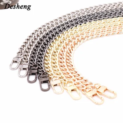 Fashion NK Necklace Jewelry Rose Gold Chains with Dog Lobster Hook Strap Metal Cuban Bag Link