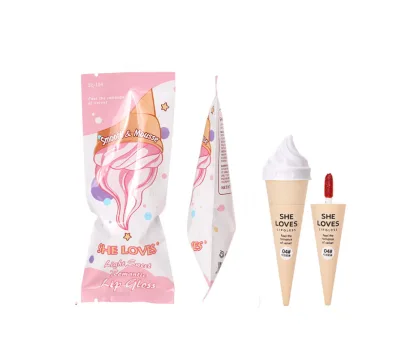 Novelty Long-lasting Waterproof Non-Sticky Lip Gloss Set - Girls Cosmetics Mini Popsicle Ice Cream Lipstick Lip Gloss Collection