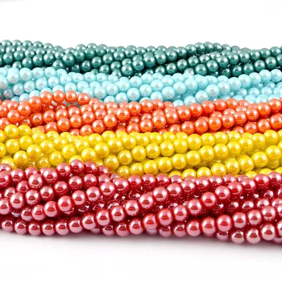 Top Sell Custom Jewelry Round Beads Colorful and Highlight Pearl Beads for Jewelry Making