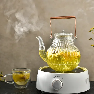 Aramoro Heat Resistance Clear Glass Tea Set Moroccan Casablanca Teapot Set With Glass Morocco Cup Turkish Tea Set