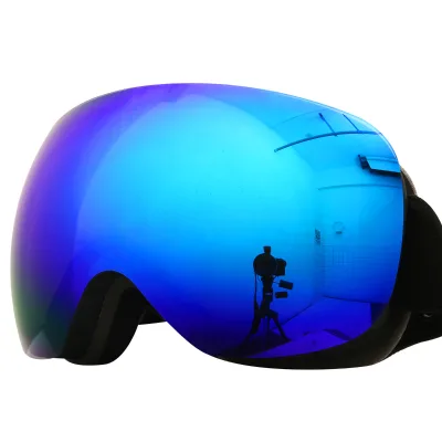 YUlou New Cardable UV400 Revo Real Film TPU Ski Glasses Double-Layer Anti-Fog Large Spherical Non-Porous Hx12 Myopia Comfortable