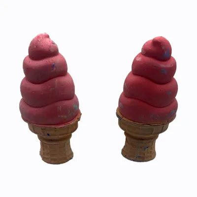 Large Sized Sidewalk Ice Cream Shaped Chalk Easy to Clean and Dust-free