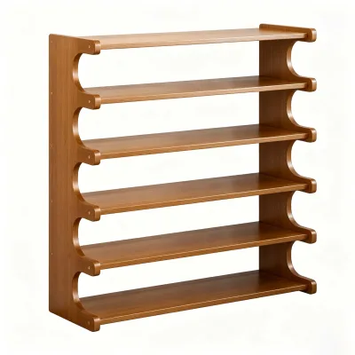 Haichuan Bamboo Shoe Rack Modern Minimalist Dust-Proof Multi-Tiered Entryway Storage for Rental Apartments