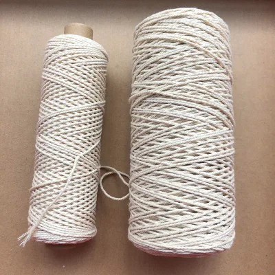 Hot Sale Cotton Macrame Cord 100% Nature Color Braid Rope Cotton Twisted Cord Cotton Rope Macrame Wall Hanging