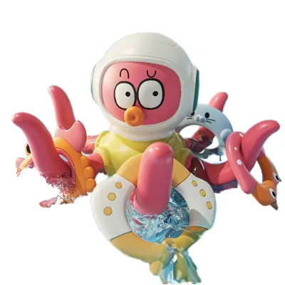 BJQ OEM Custom Logo Bath Toys Kids Octopus Lassoed Water Play Animals Plastic Bathroom Toys for Children Hot Selling