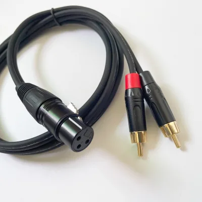 Audio Cable XLR male/female to Dual RCA for Speaker AMP Mixer Console 2*RCA to XLR 3 Pin Cable