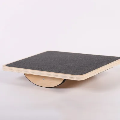 Household Muscle Balance Core Yoga Training Fitness Non-Slip Core Workout Pedal Wooden Sports Rectangular Balance Board