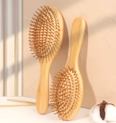 Hot Sale Women's Salon Hairbrush Scalp Massager Bamboo Bristle Common Comb Hair Brushes for Scalp Massaging