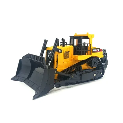 Huina 1554 RC Car 15 Channel 1:14 Remote-controlled Heavy-duty Bulldozer Light and Sounds Children's Electric Toy Model