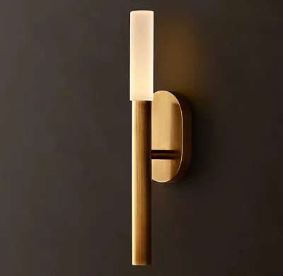 Natural Glass Sconces Wall Lighting Bathroom Vanity Light Fixtures Steel Wall Mount Lamp for Bedroom Hallway Kitchen