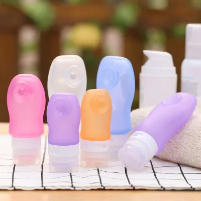 Silicone Travel Kit for Women Travel Portable Reusable Squeeze Bottle 50ML WIth Suction Cup