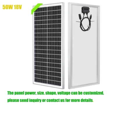 50W 18V portable Solar panel for Power generation, Roofing system, Solar power system