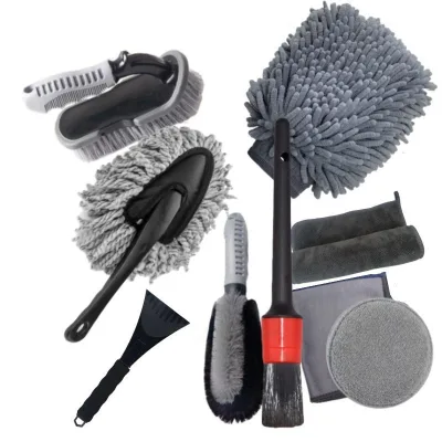 WANLIJIE Car Detailing Brush Kit Plastic Car Wash Cleaning Set Wheel Rim Detail Brush Crevice Vent Interior Cleaning Brushes