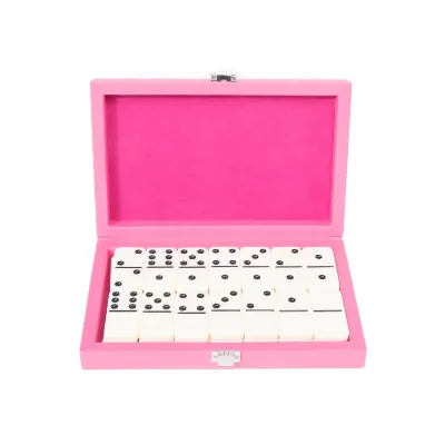 Premium Quality  Custom logo Resin Professional Double Six  Nine Melamine Dominoes Game Set