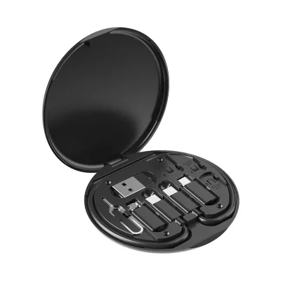 Factory Portable USB Adapter Kit Fast Charging Data Cable Phone Holder with Storage Box Travel-friendly Promotional Gift