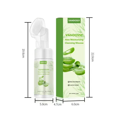 OEM ODM Private Label Organic Makeup Remover Face Wash Aloe Vera Facial Cleanser Foam Vegan Cleanser Mousse