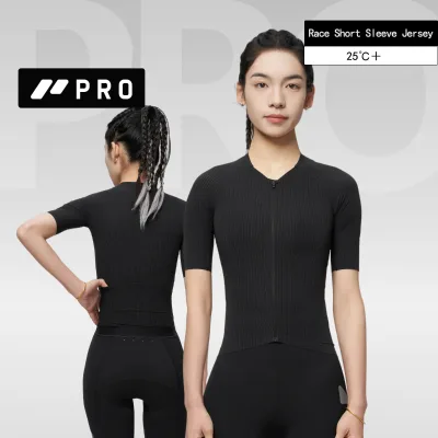 PRO Women's Summer Short-Sleeve Cycling Jersey Pro-Race Breathable Quick-Dry Sweat-Wicking Polyester for Road & Mountain Biking