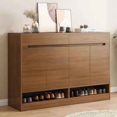 Modern Chinese-style Large-capacity Adjustable Shelving Storage Cabinet Shoe Cabinet Suitable for Living Room Bedroom Balcony