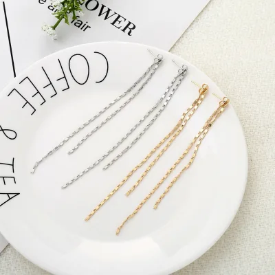 Fresh Fashion Gold Style Drop Earrings with Tassel Design Full Body Package 842