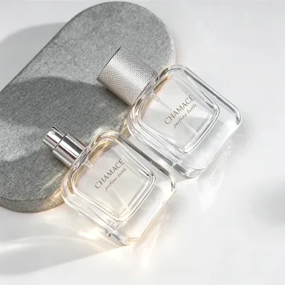 Wholesale New Style 30ml 50ml 100ml Empty Perfume Glass Bottles Refillable Pump Sprayer Square Shape