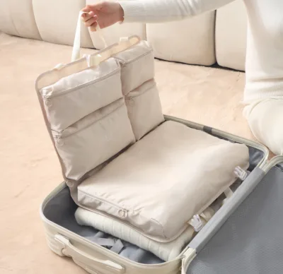 Fabric Hanging Suitcase Organizer Bags Washable Luggage Organizer for Clothes Underwear Accessories