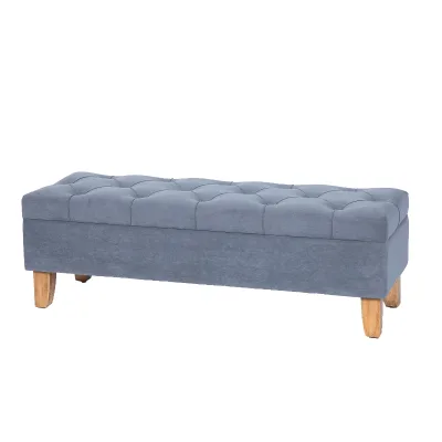 Wholesale Modern Luxury Fashion Stools High Quality Bedroom Living Room Footrest Storage Stools Rectangular Foot Ottoman