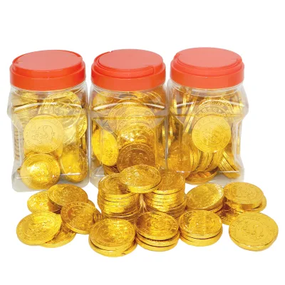 Wholesale Customized High Quality Mixed Milk Flavor Gold Coin Chocolate Solid Compound Chocolate Product