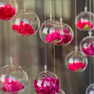 MH-KX0157 Wholesale Hanging Glass Globes Glass Blown Vase