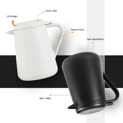 Camping Thermos Coffee Maker Pot Tea and Coffee Pot 18/8 Stainless Steel 600ml