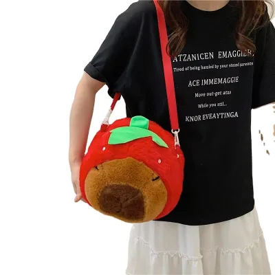 HY2 New Kapibala Cute Girls Casual Fashion Plush Backpack Children's Plush Doll Backpack