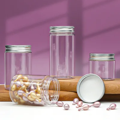 Clear hard quality plastic transparent PET containers