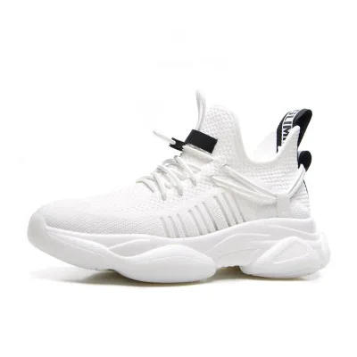 Hot Sale Men's Lightweight Sneakers Breathable Outdoor Running & Casual Shoes for Summer with PU & Mesh Insole