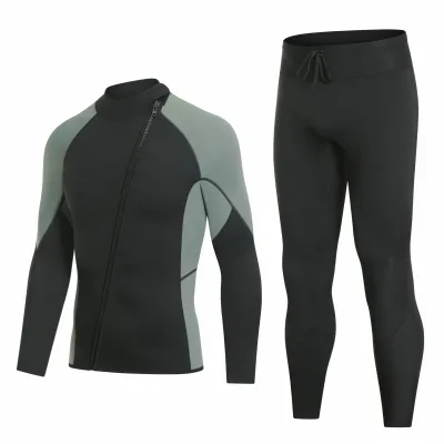 3mm Cold-proof Surfing Long Sleeves Diving Wetsuit Neoprene Snorkeling Jellyfish Clothes Pants Warm Swimsuit