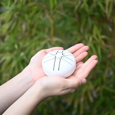 Cheap Price Mini Drum Available in Moon White, Vermilion, Navy Blue Colorful Steel Tongue Drum
