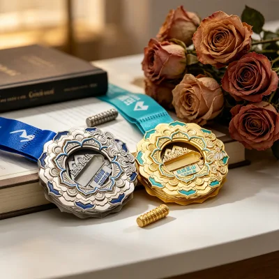 OEM Custom Metal Medal 1st First Class Enamel Zinc Alloy Die Cast Victory Medals with Ribbon