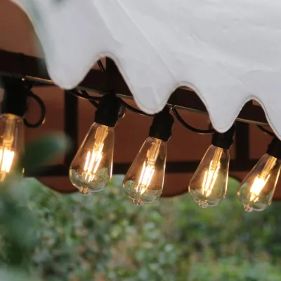 Vintage Edison Led S14 ST64 A60 G45 Bulb High Voltage Outdoor Festival Waterproof Festoon String Lights Bistro Cafe Decoration
