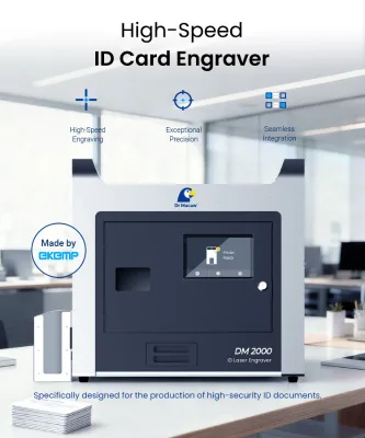 DM2000 High-Speed USB Stock PC Card Personalization Machine End-to-End Laser Engraving Solution for Smart Card Production