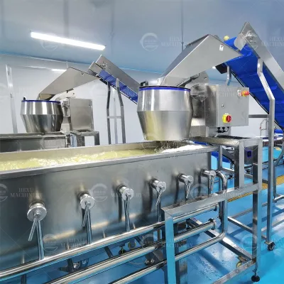 Automatic Potato Washing Peeling Cutting Machine Potato Chips Maker Cleaning and Slicing One Set of Production Line