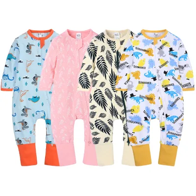 Wholesale Custom Children Boys Girls Cotton Pajamas Kids Sleeper Wear Romper Bamboo Pajamas