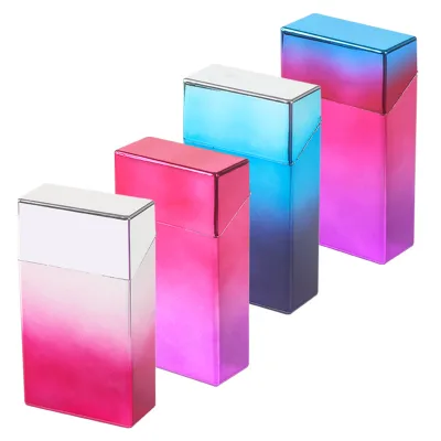 Colorful Plastic Slim Automatic Cigarette Case Portable Moisture-Proof Pressure-Proof Sweat-Proof Personalized Cigarette Case