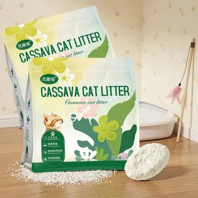 Food Grade Plant Tapioca Litter Soft Pellets Less Tracking Anti-Mold