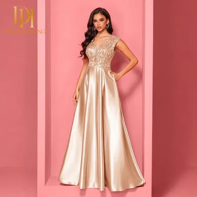 The Sleeveless V-neck Mermaid Evening Dress Has Made an Elegant Crossover and Is Selling Well As a Popular Women's Toast Dress
