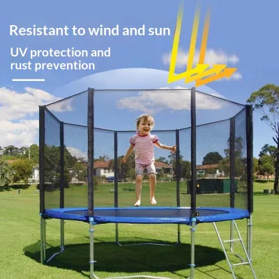 5-16ft Children's Outdoor Trampoline with Safety Net PE Material Custom-Made for Home Use