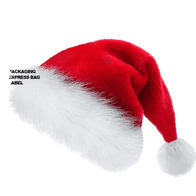 Christmas Hat Santa Hat for Adults Rattan Double Extra Thick Unisex Xmas New Year Holiday Party Decorations