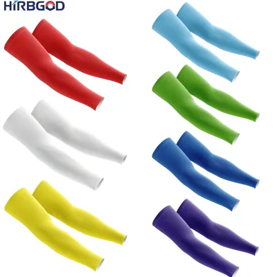 HIRBGOD Wholesale Baseball Golf Cool Tattoo Shoulder Arm Sleeve Protection Outdoor Running Plain Color Sun Sleeve