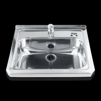 Kuge Stainless Steel Wall Mounted Hand Wash Basin for Commercial Public Restroom and School Washroom Projects
