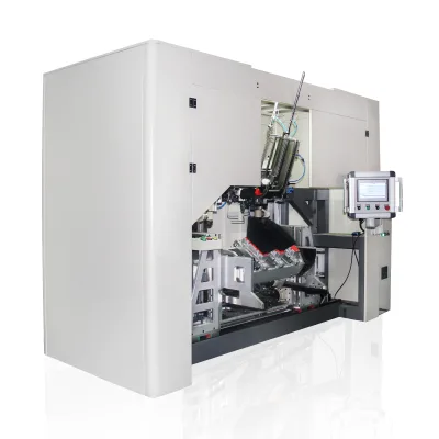 Customized High Efficient Automatic 5 Axis 2 Tufting 1 Drilling Hockey Brush Making Machine with 2 or 3 Color Boxes Easy Operate